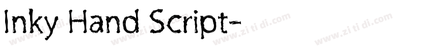 Inky Hand Script字体转换